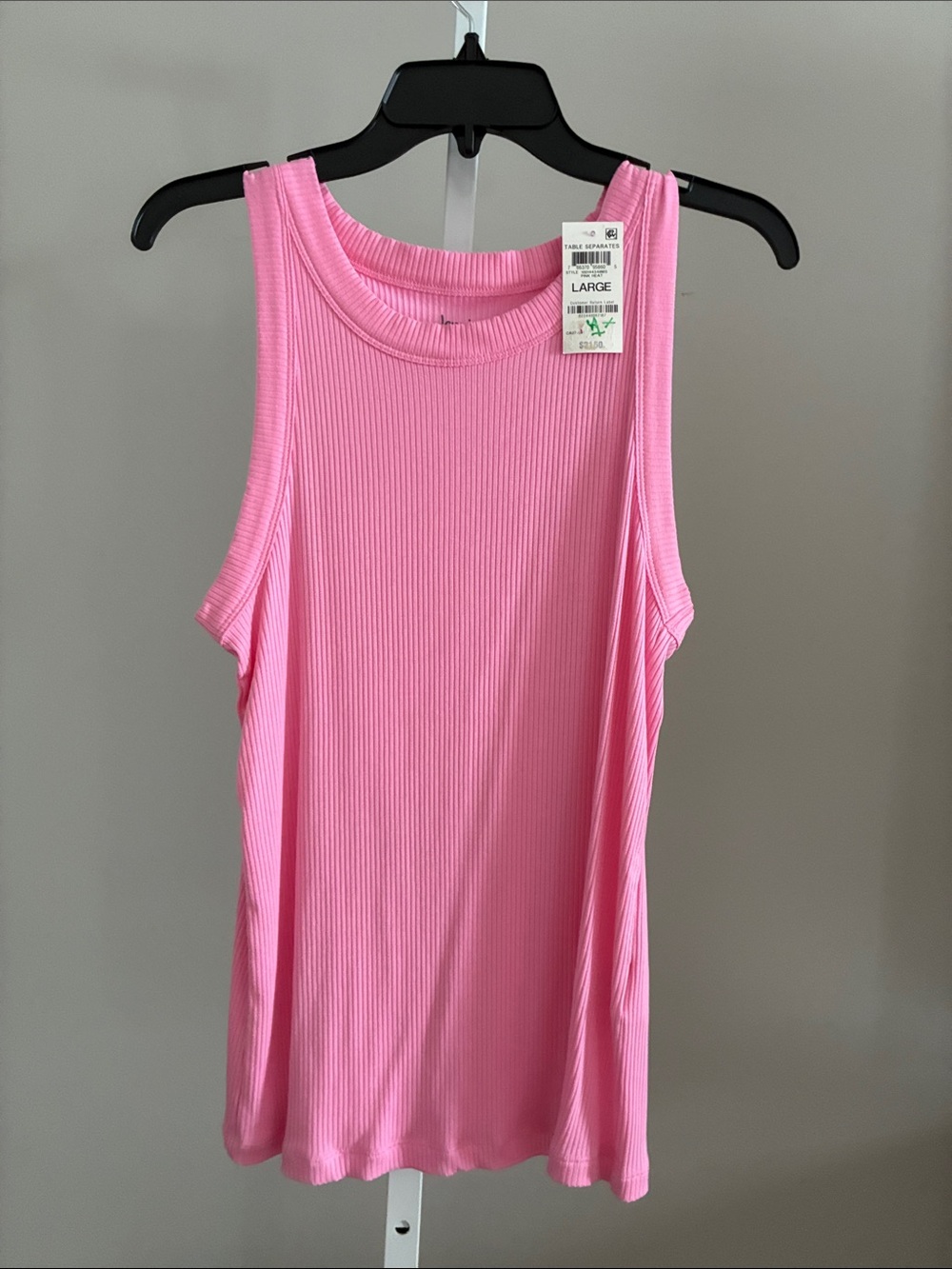 Jenni Ribbed Pink Tank Top
